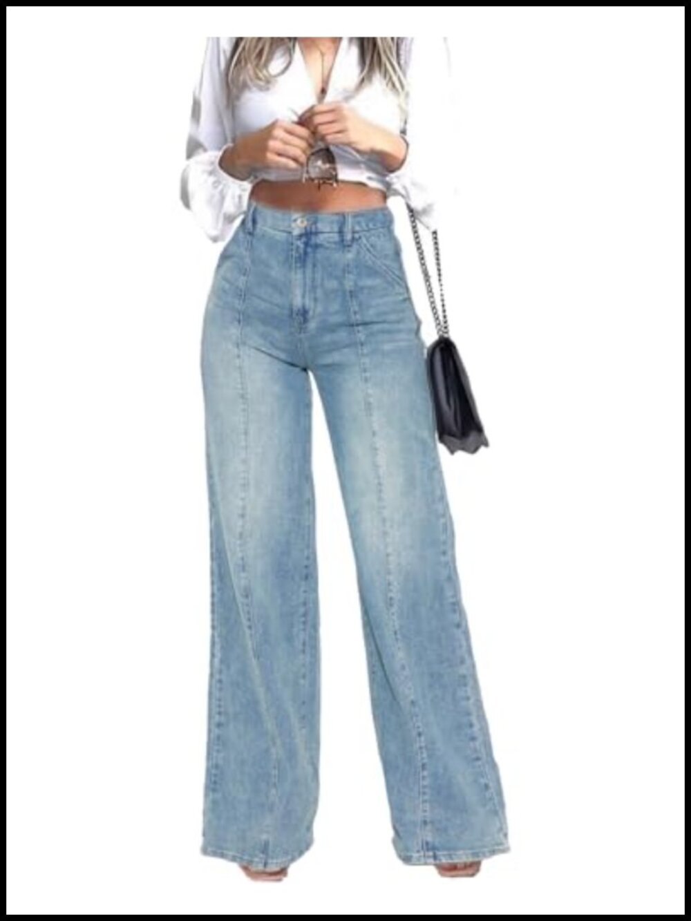 Wide Leg Jeans High Waist Baggy Denim Pants Relaxed Fit